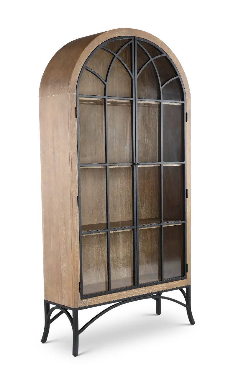 Victoria Natural Oak Curio Cabinet