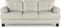 Manhattan Off White Leather Sofa