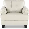 Manhattan Off White Leather Chair