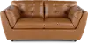Tiffany Brown Leather Loveseat