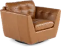 Tiffany Brown Leather Swivel Chair