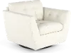 Tiffany White Leather Swivel Chair