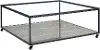 Yasmin Black and Gray Glass Coffee Table