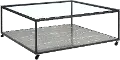 Yasmin Black and Gray Glass Coffee Table