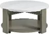 Rosamel Gray and White Marble Coffee Table
