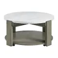 Rosamel Gray and White Marble Coffee Table