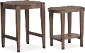 Kaysen Brown and Black Nesting Chairside Tables