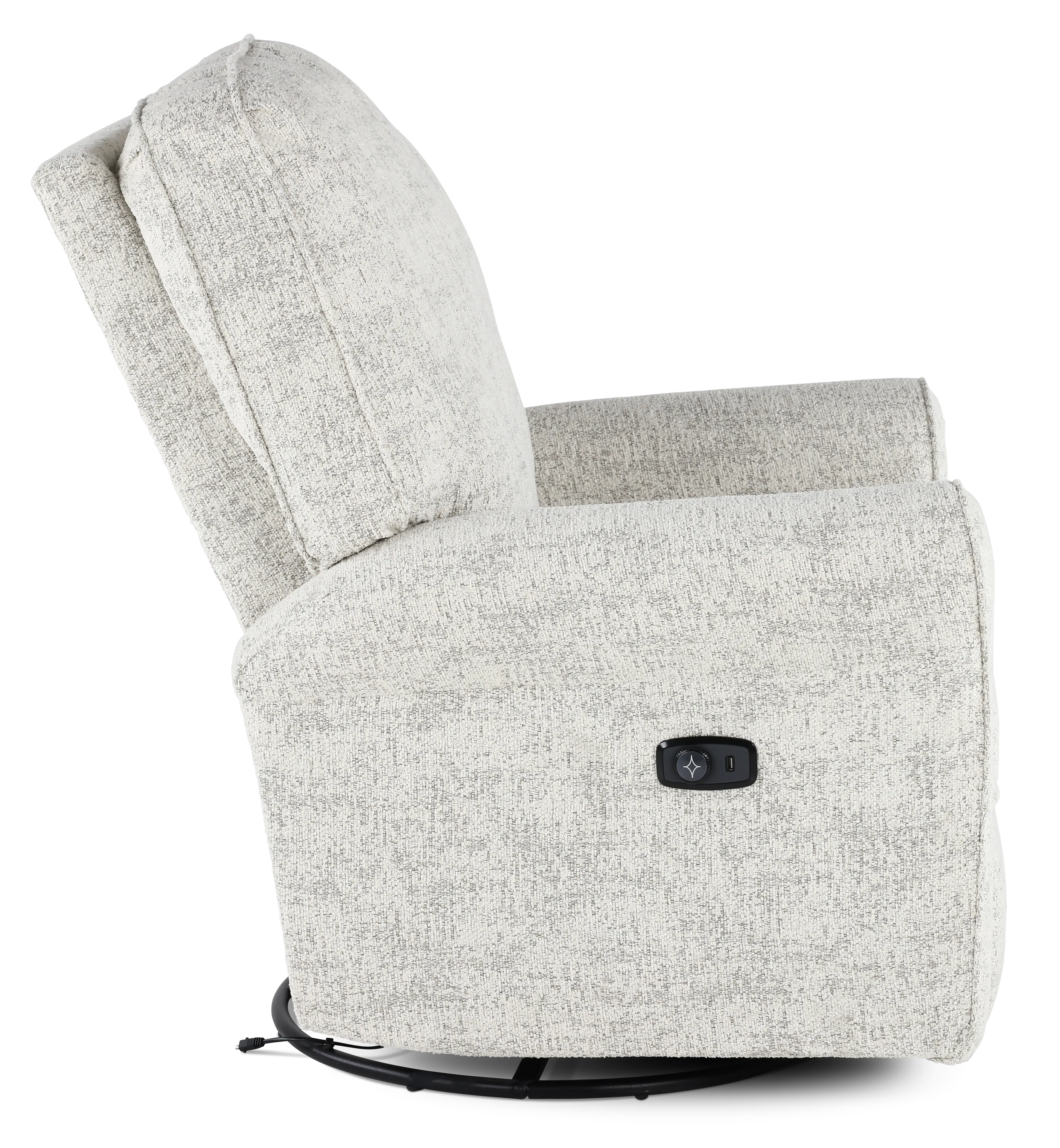 Josey White Pepper Swivel Glider Power Recliner-5