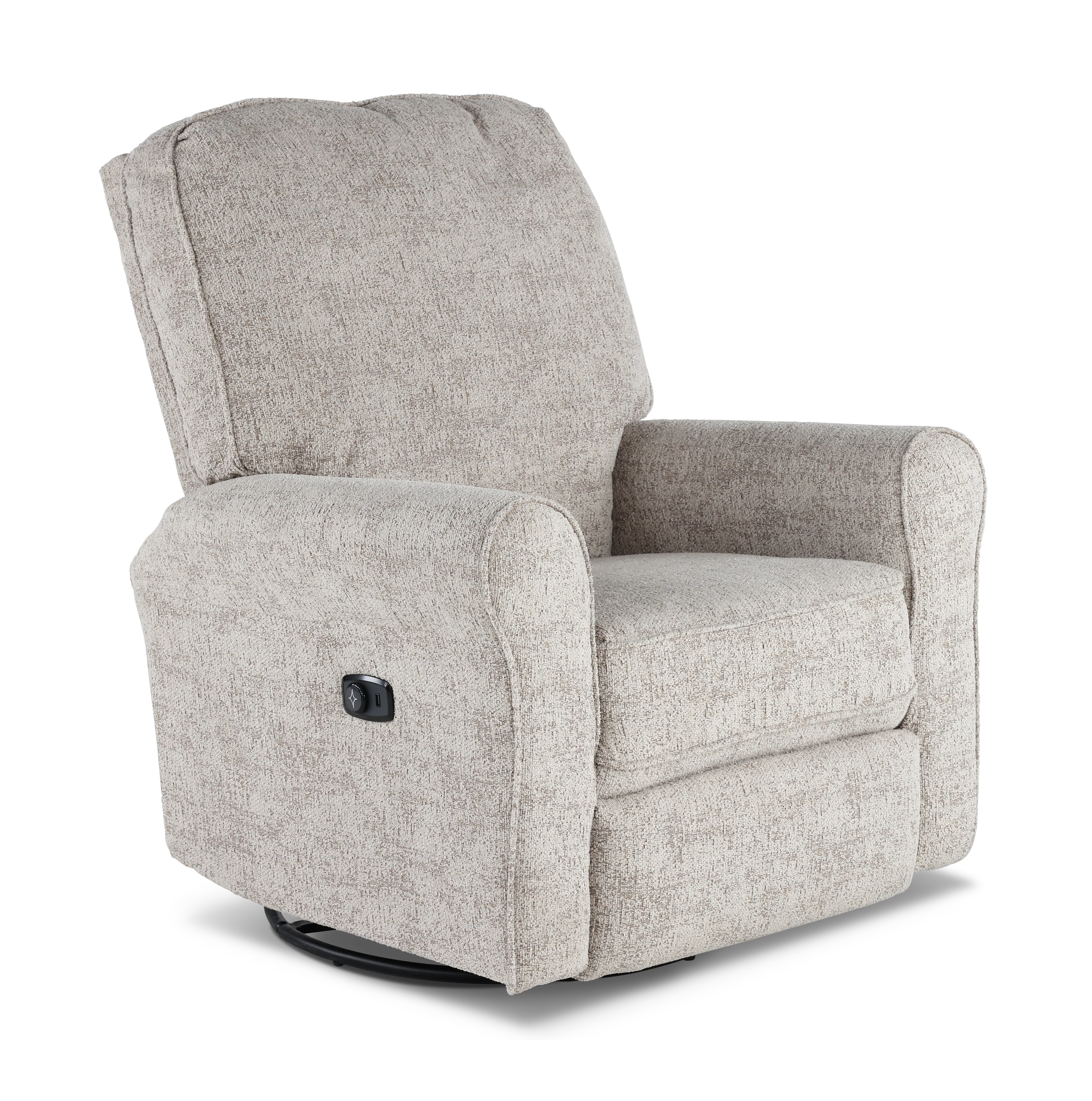 Josey Sand Gray Swivel Glider Power Recliner-1