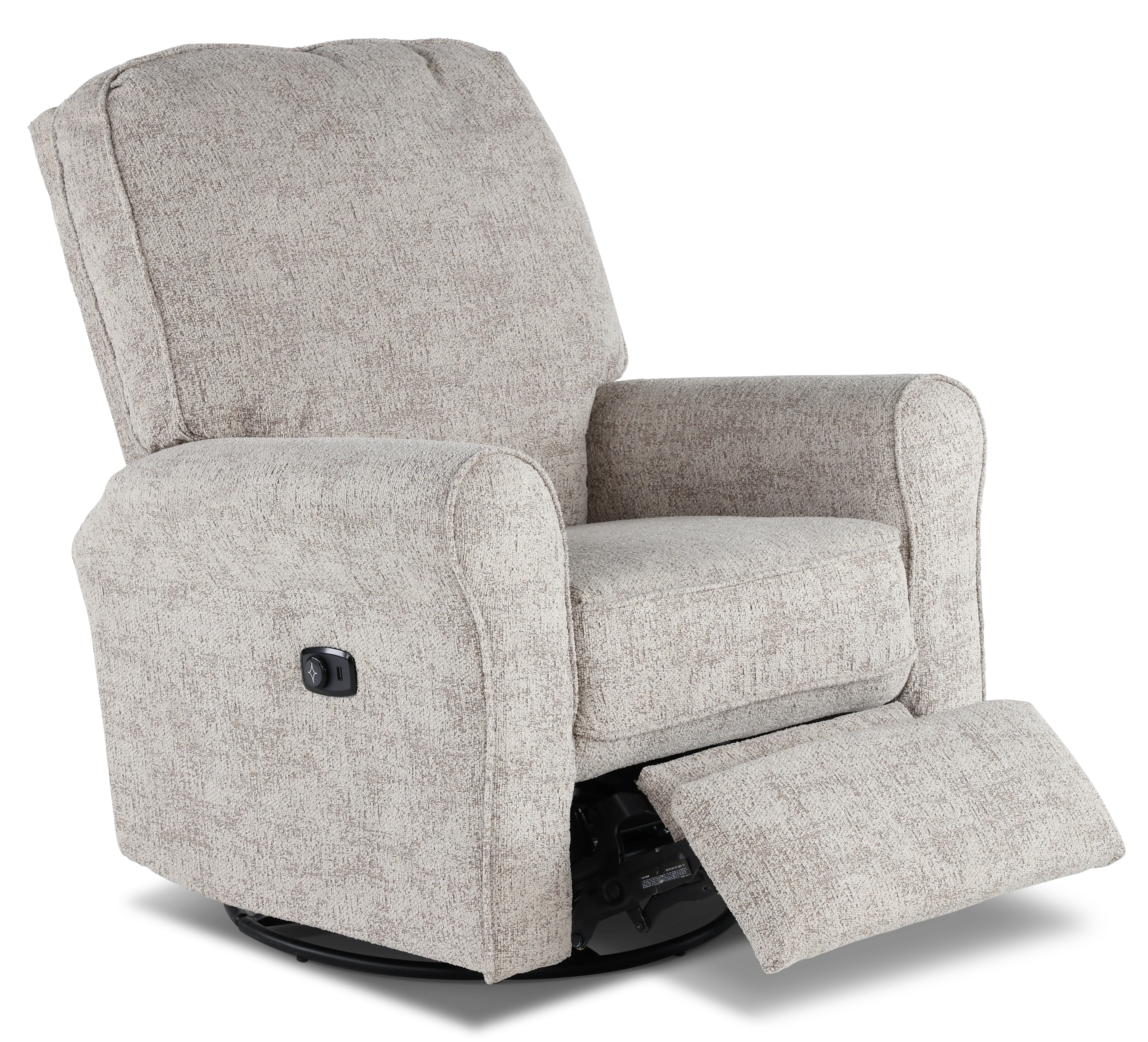 Josey Sand Gray Swivel Glider Power Recliner-4