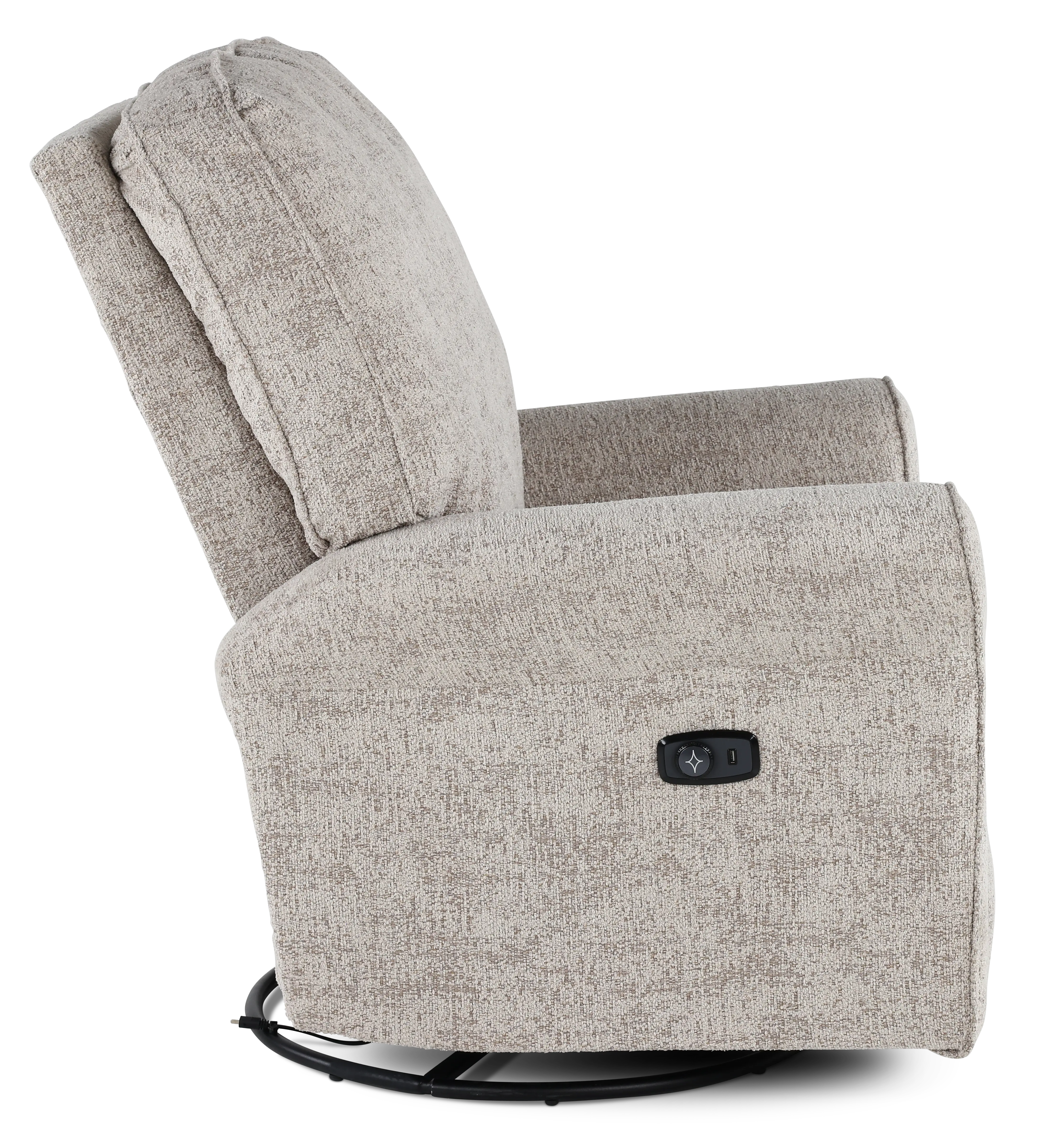 Josey Sand Gray Swivel Glider Power Recliner-6