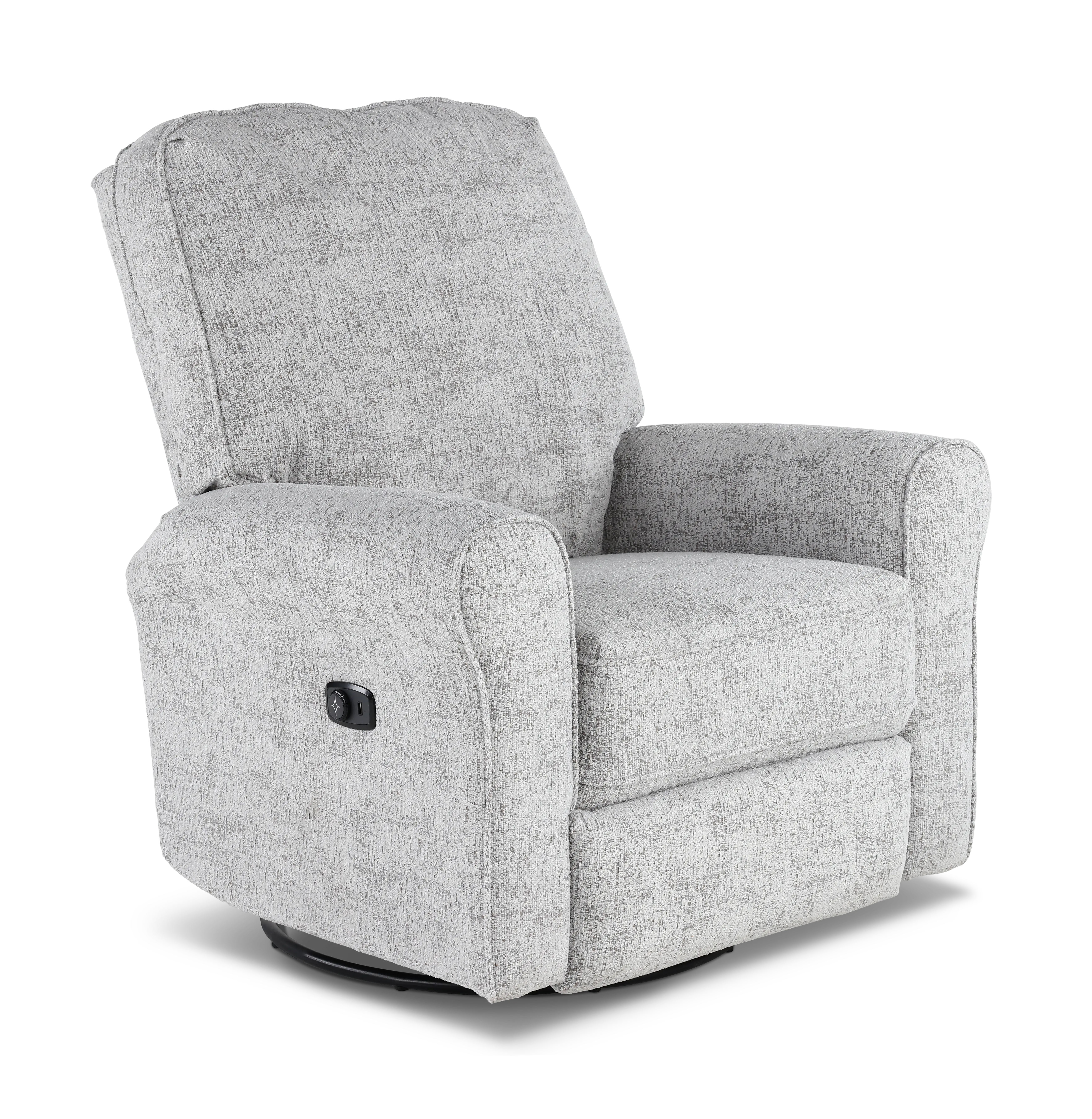 Josey Fog Gray Swivel Glider Power Recliner-1
