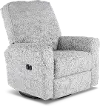 Josey Fog Gray Swivel Glider Power Recliner