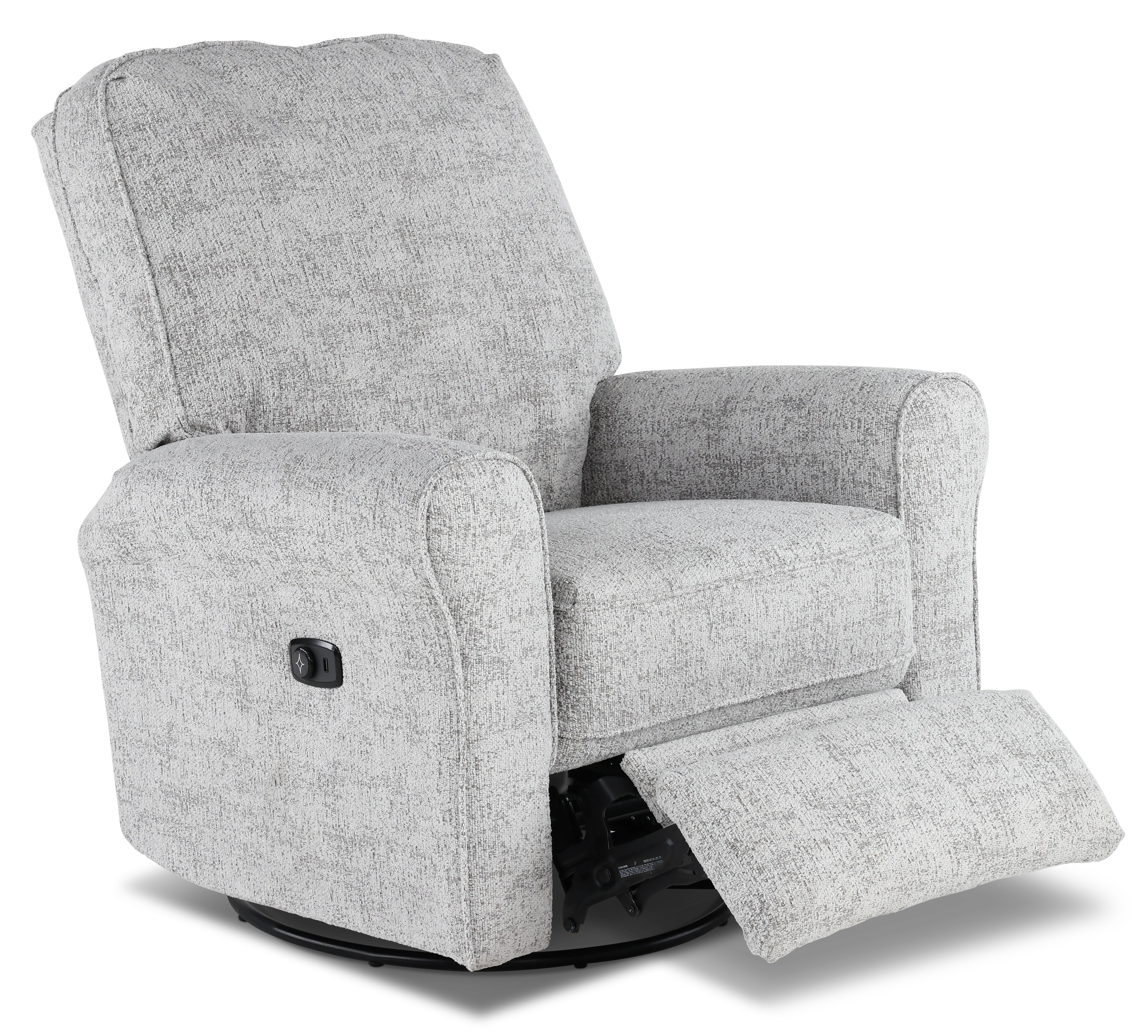 Josey Fog Gray Swivel Glider Power Recliner-4