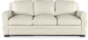 Stallion Ivory White Leather Sofa