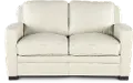 Stallion Ivory White Leather Loveseat