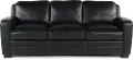 Stallion Black Leather Sofa