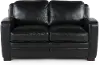 Stallion Black Leather Loveseat