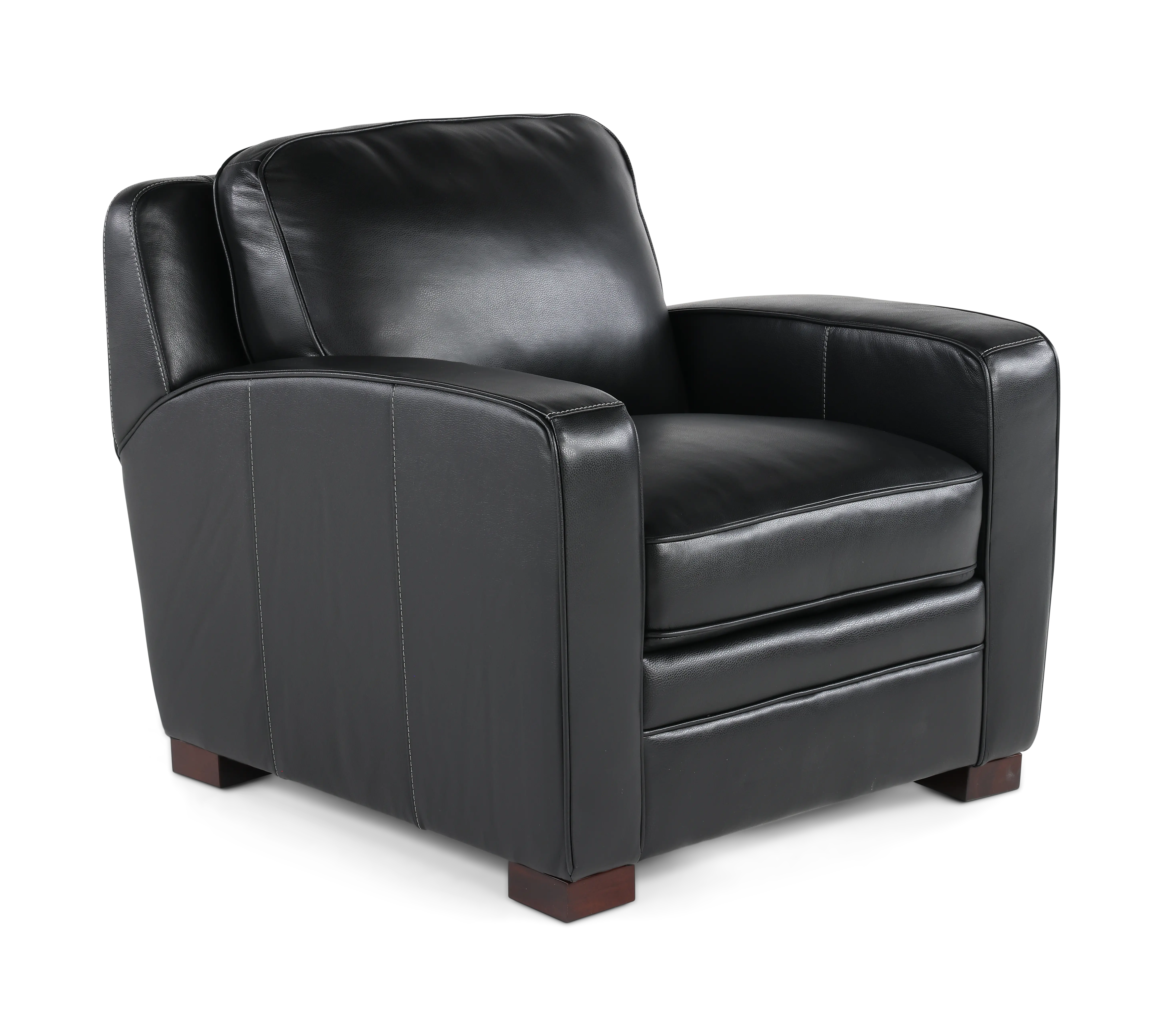 Stallion Black Leather Chair-1
