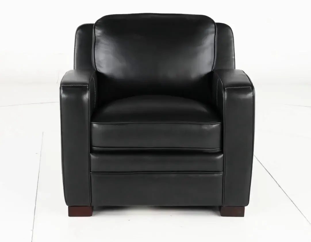 Stallion Black Leather Chair-5