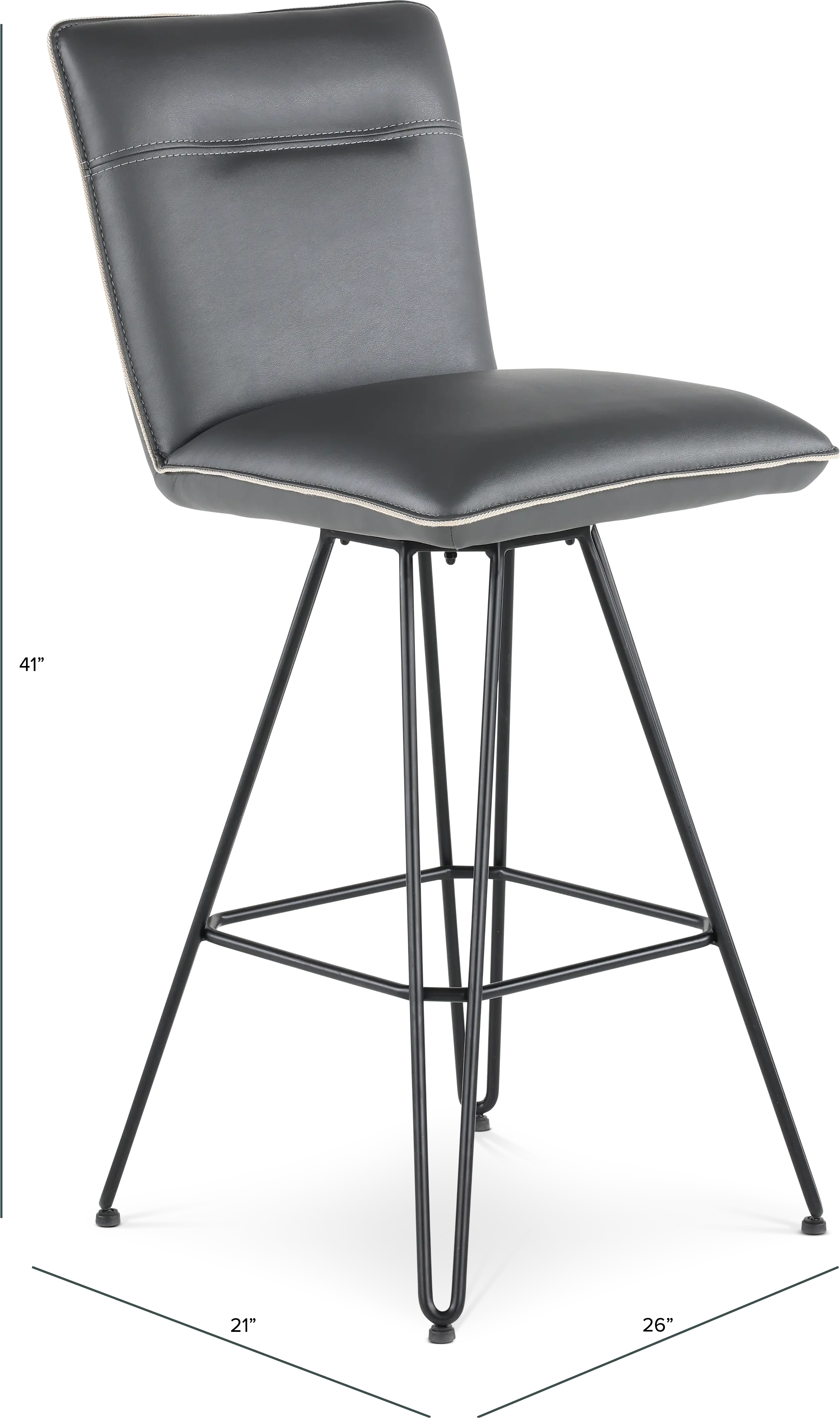 Demi Blue Counter Height Swivel Stool-3