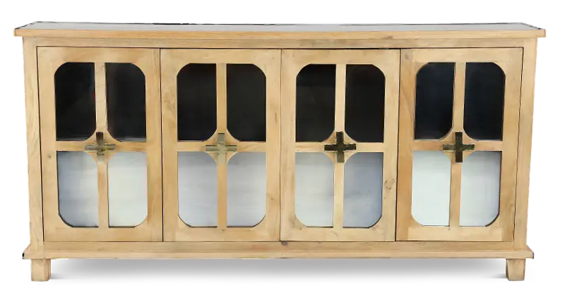 Fineas Light Brown 4-Door Sideboard
