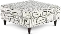 Durango Black and White Accent Ottoman