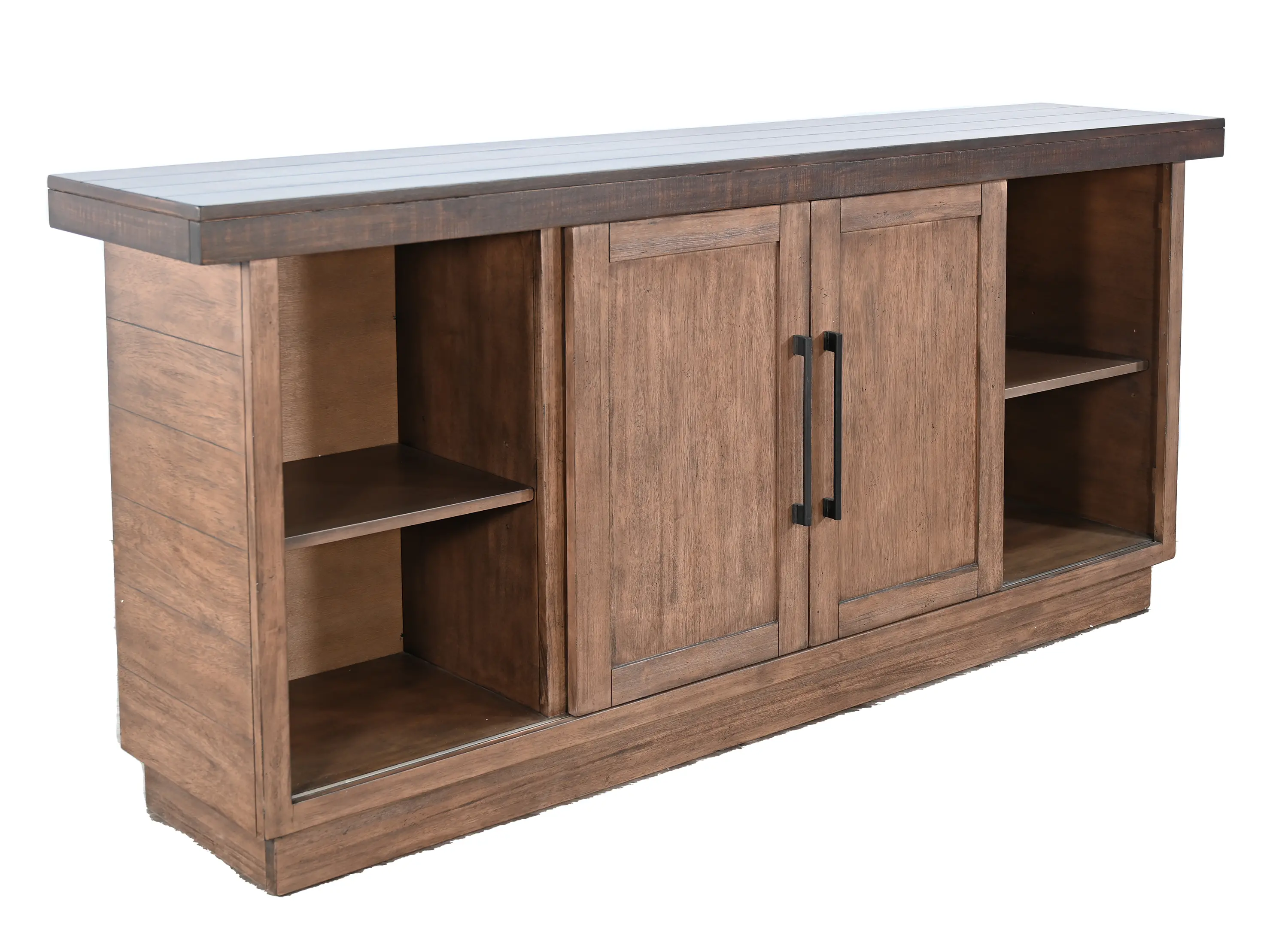 Boise Two-Tone Brown Fireplace Console-6