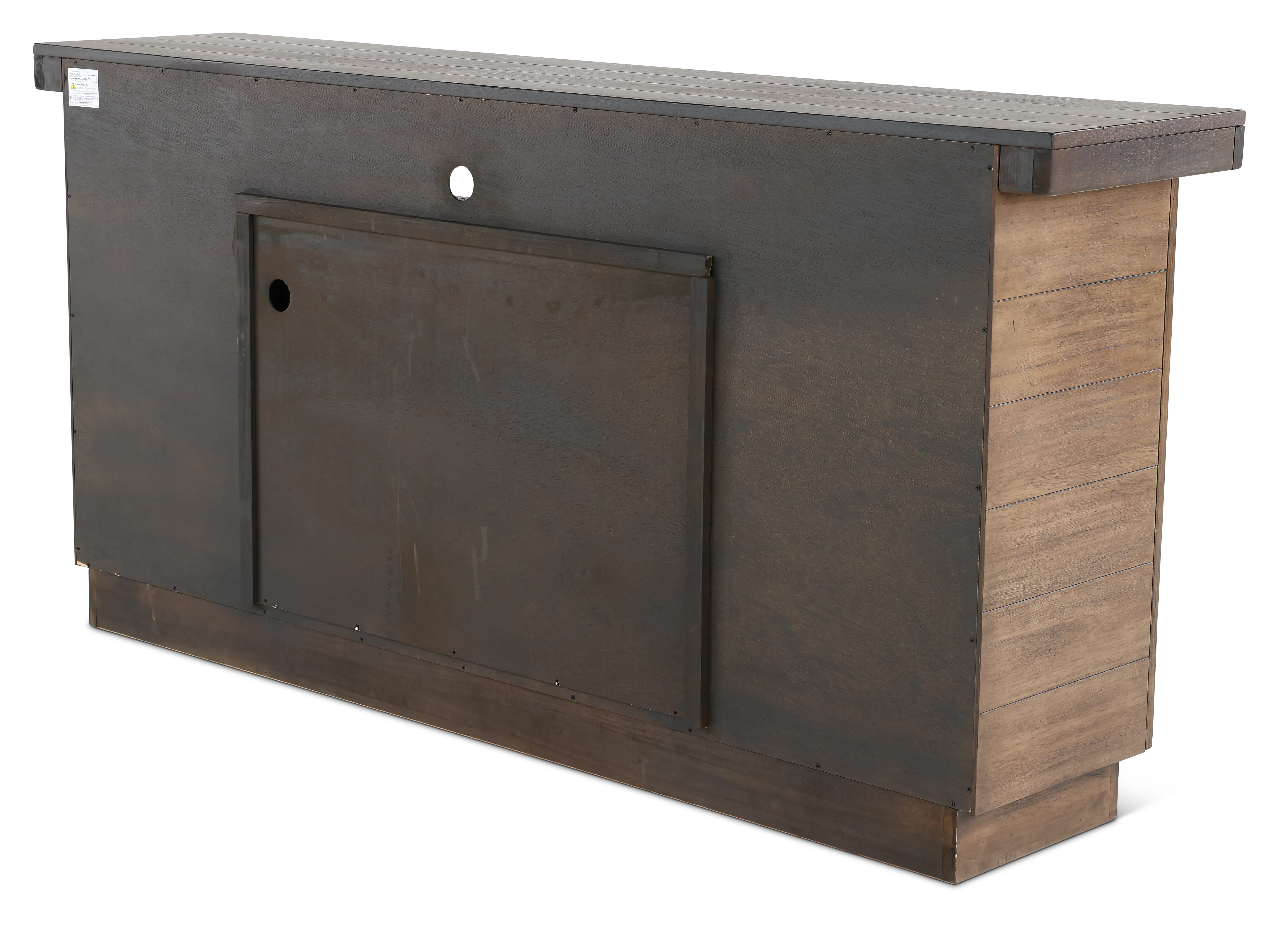 Boise Two-Tone Brown Fireplace Console-7