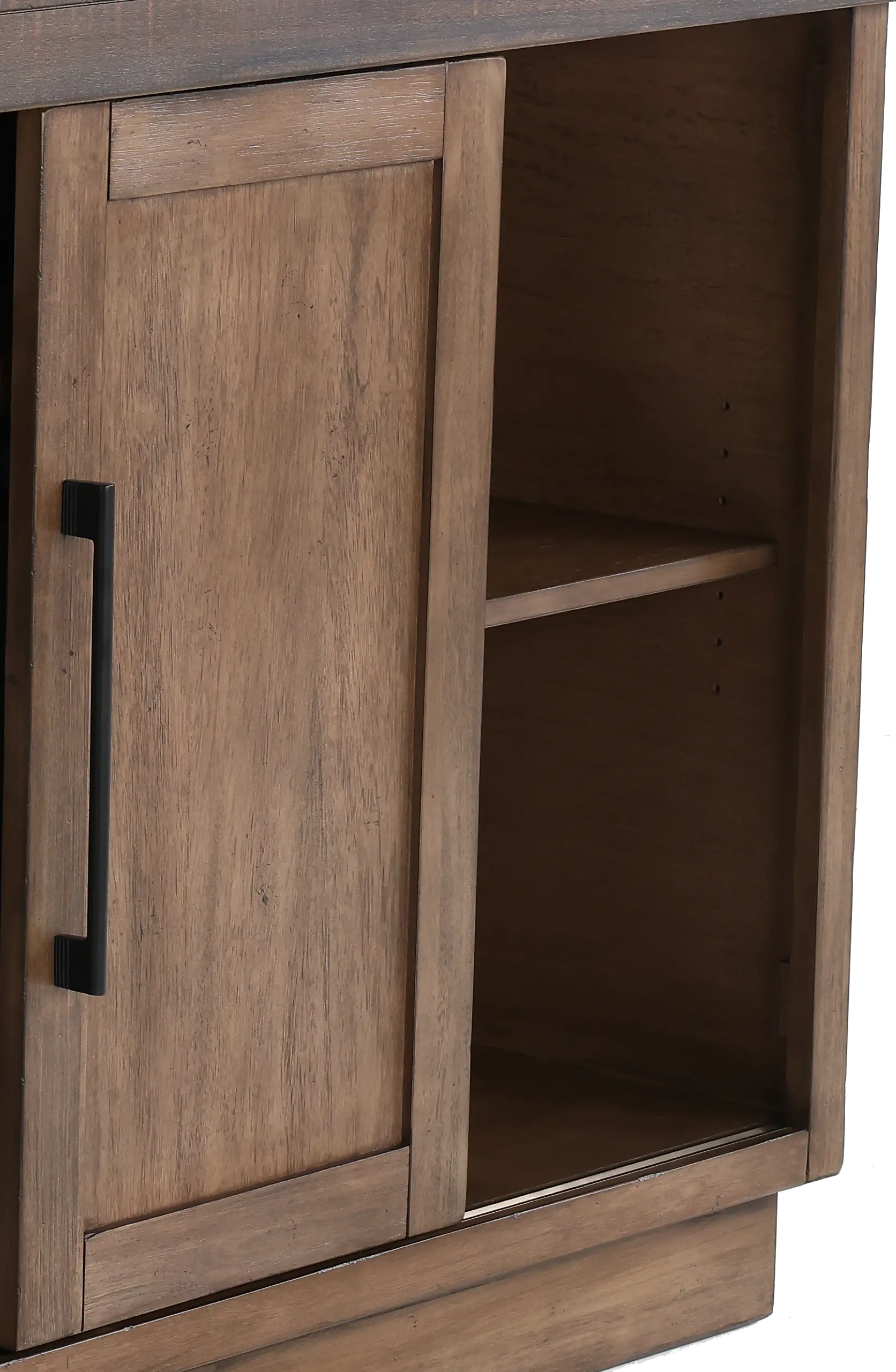 Boise Two-Tone Brown Fireplace Console-2