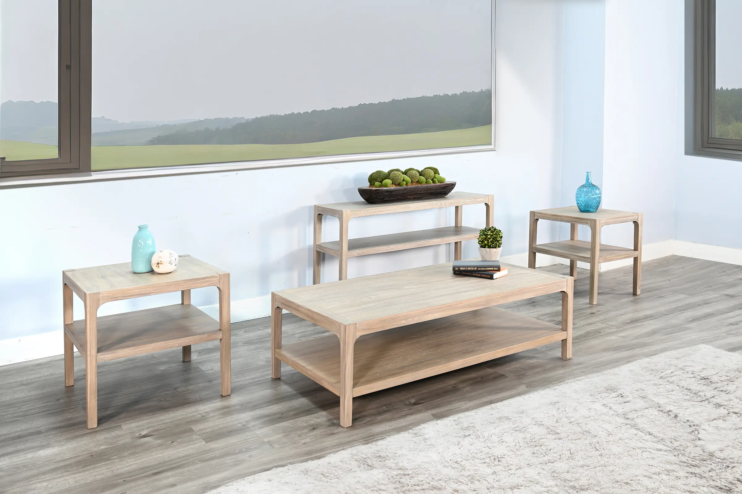 Blair Natural Sofa Table-8