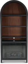 Chill Black Arch Fireplace Bookcase