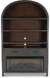 Chill Gray Wide Arch Fireplace Bookcase