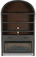 Chill Gray Wide Arch Fireplace Bookcase