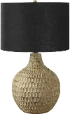 25 Inch Brown and Black Table Lamp