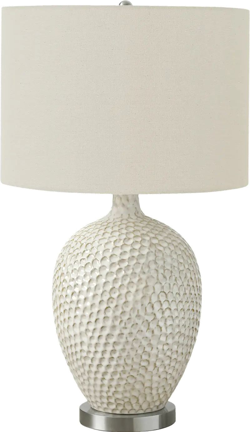 28 Inch Cream Ceramic Table Lamp