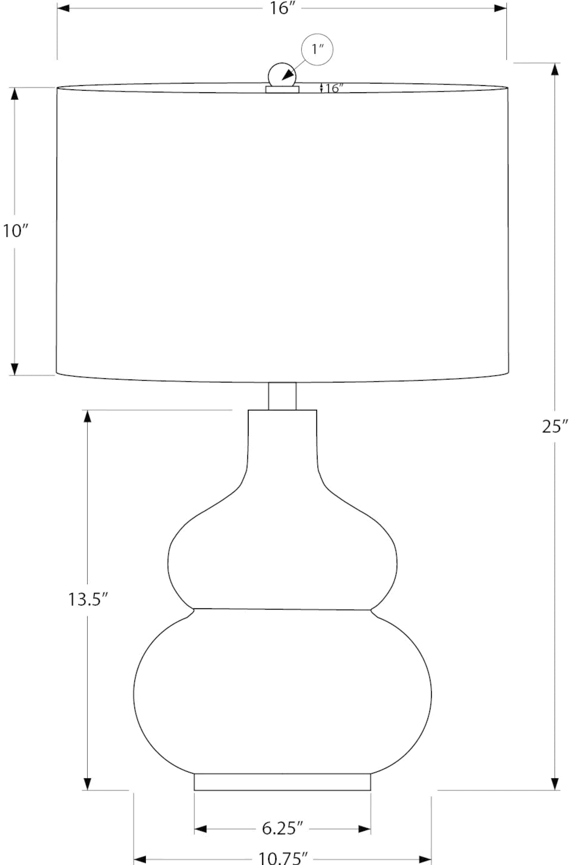 25 Inch Ivory Table Lamp-3