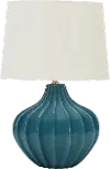 24 Inch Blue Ceramic Table Lamp