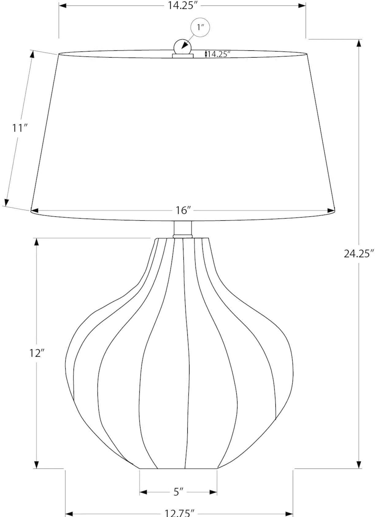 24 Inch Blue Ceramic Table Lamp-3