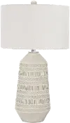 33 Inch Ivory and Cream Table Lamp