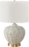 21 Inch Cream Transitional Table Lamp