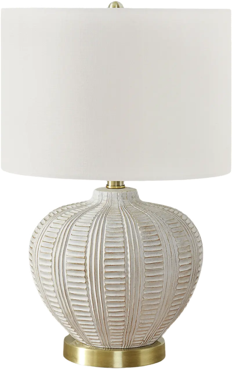 21 Inch Cream Transitional Table Lamp