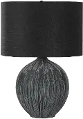 23 Inch Black Ceramic Contemporary Table Lamp