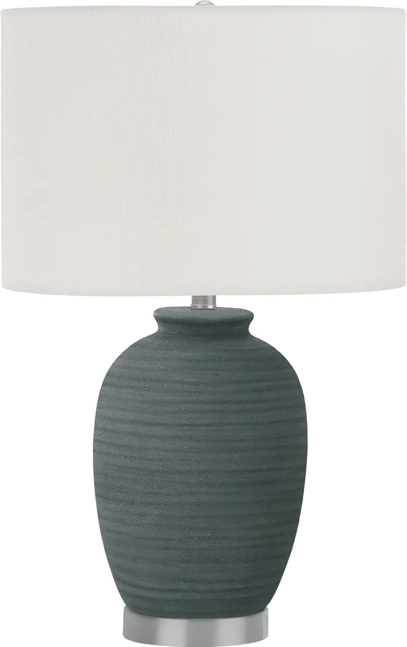 24 Inch Blue Ceramic Table Lamp-1