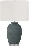 24 Inch Blue Ceramic Table Lamp