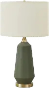 26 Inch Green Ceramic Table Lamp