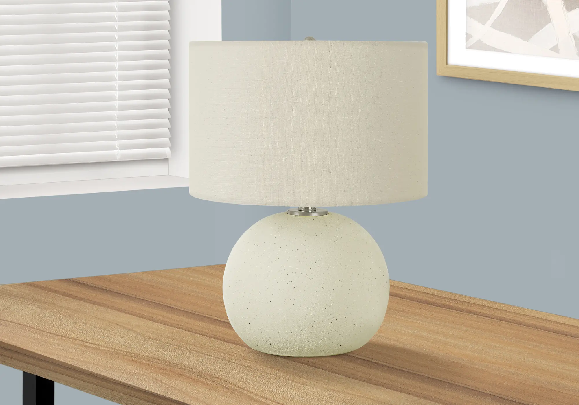 18 Inch Cream Ceramic Table Lamp-2