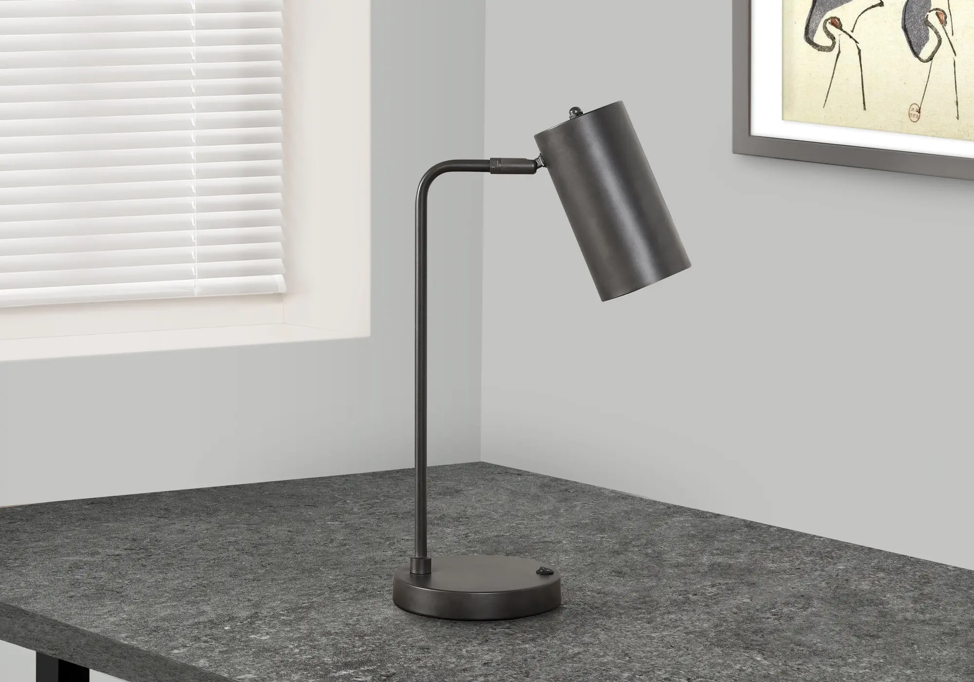 18 Inch Gray Metal Table Lamp-2