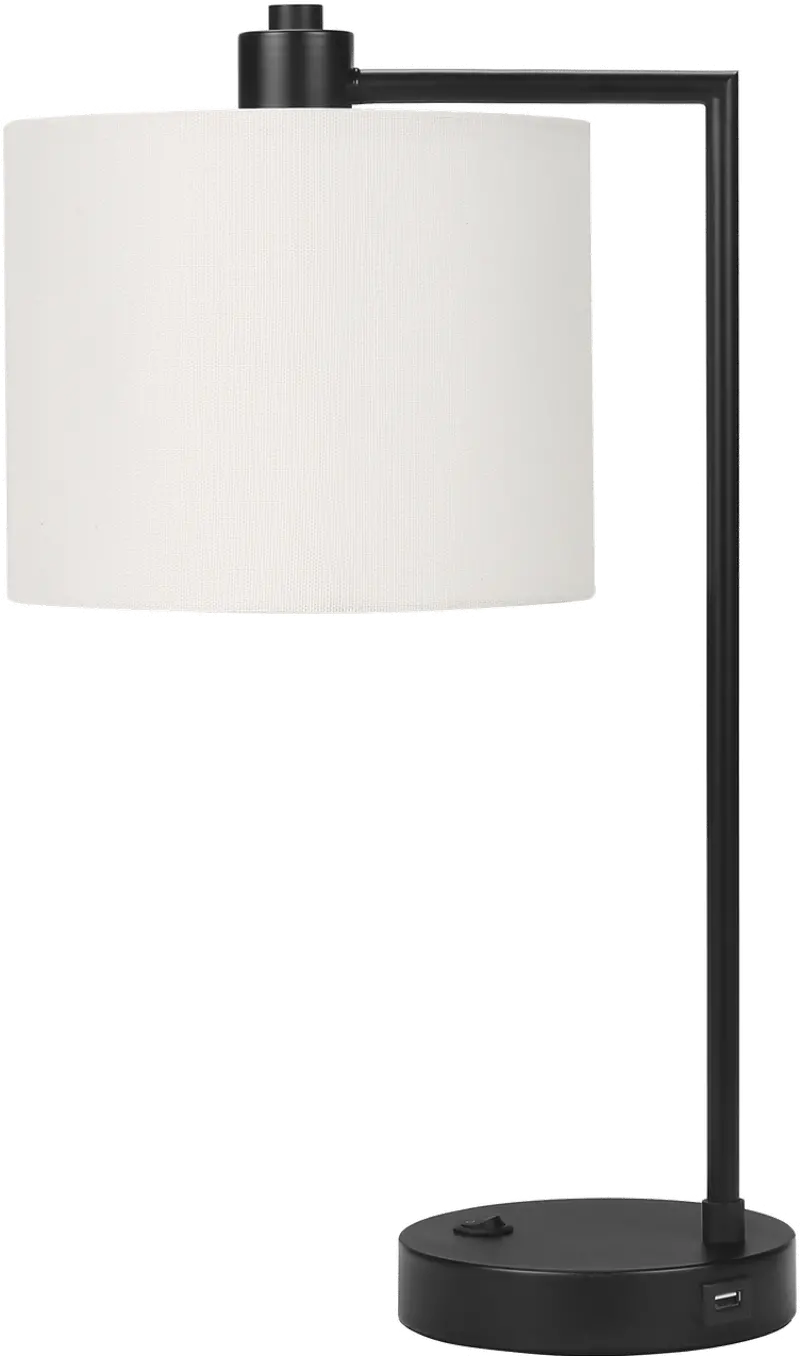 19 Inch Black Modern Metal Table Lamp