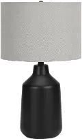 24 Inch Black Concrete Table Lamp